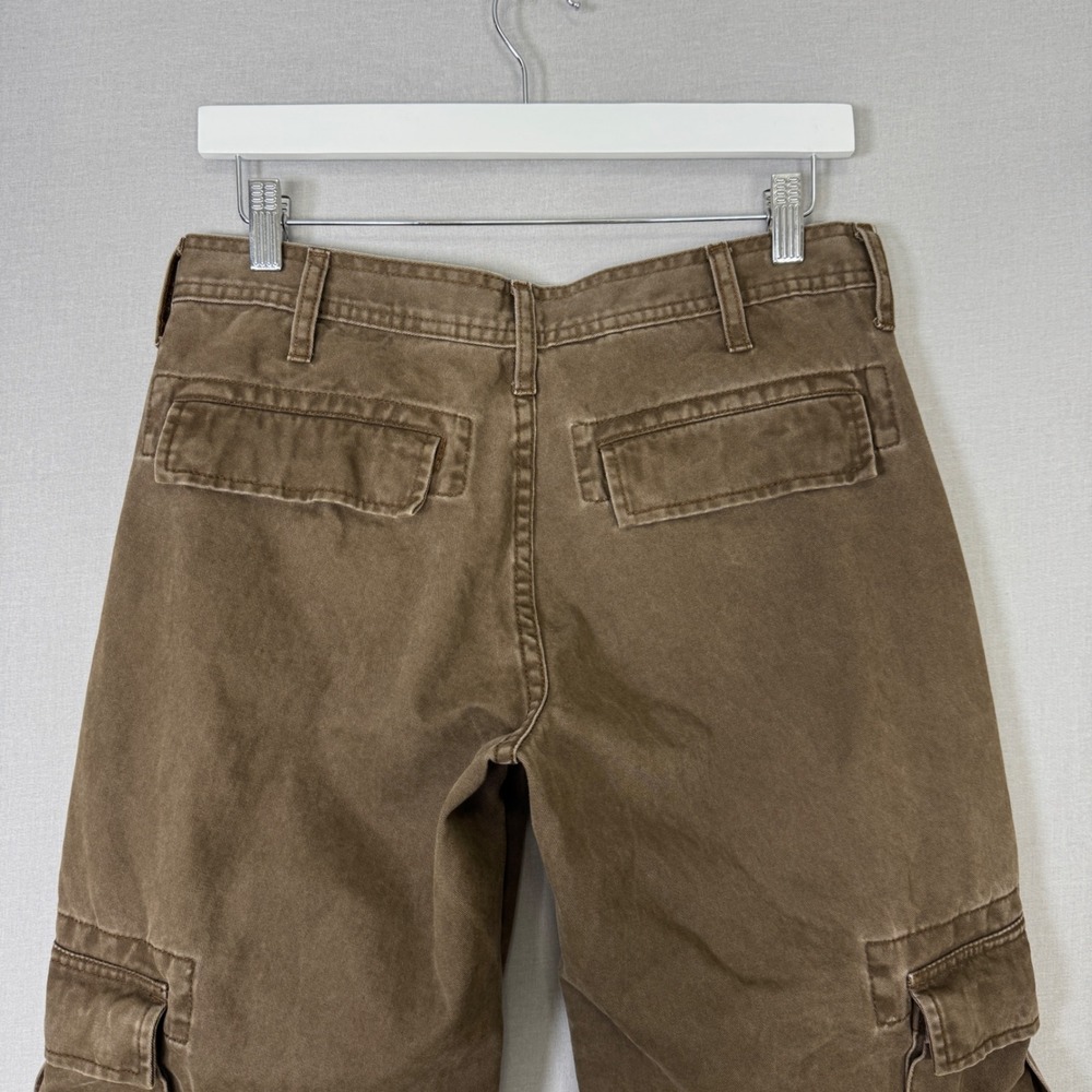 Sundance Cargo Pants Womens 6 Brown Cotton Utility Straight Leg Baggy Gorpcore - Picture 7 of 13